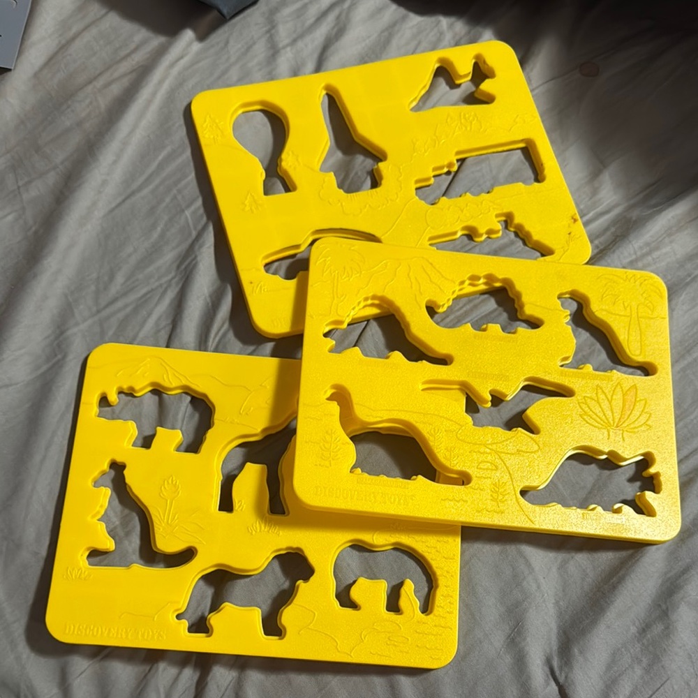 Yellow Animal Shape Stencil Set for Kids